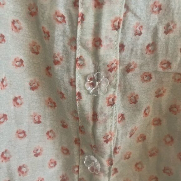 Johnny Was Yellowfields Top w/Flower button detail Vintage size small - Picture 4 of 5